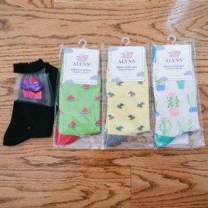 FOUR CUTE COLOURFUL SOCKS GIRLY COLOUR